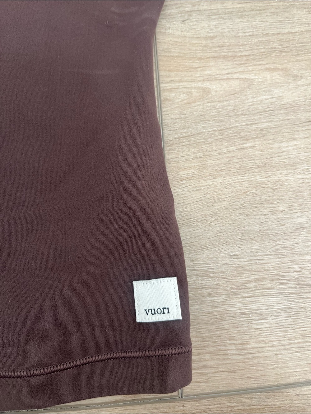 Long Sleeve Mock Neck Vuori Top in Deep Brown - Picture 2 of 3